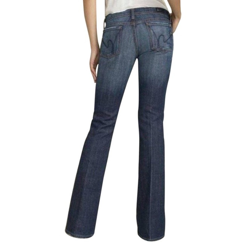 Citizens Of Humanity Womens Jeans Sz 28 Ingrid Stretch Low Waist Rise Flare Blue